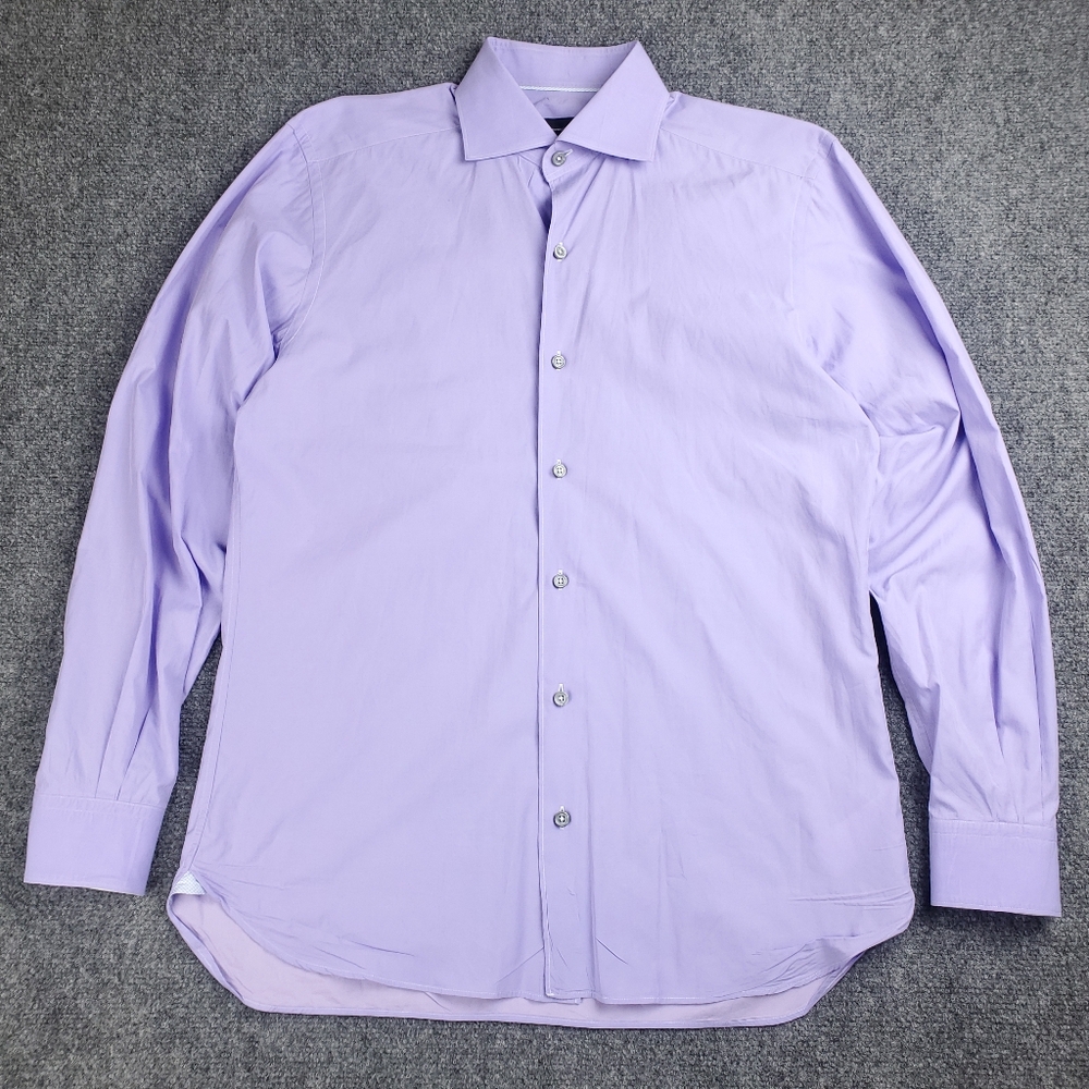 Ermenegildo Zegna Current Solid Purple Dress Shir… - image 1
